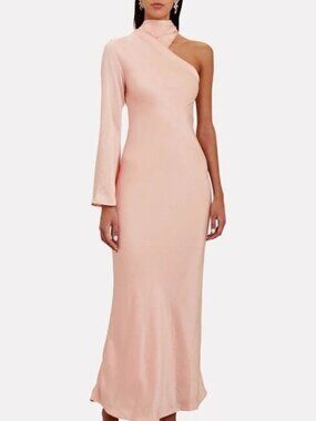 new SIGNIFICANT OTHER RHIANNON one shoulder satin maxi dress us 8